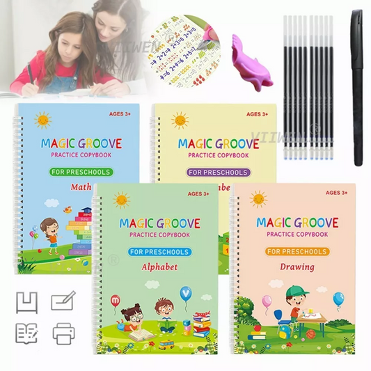 Cuaderno Mágico (Set de 4 libros + lápiz mágico)