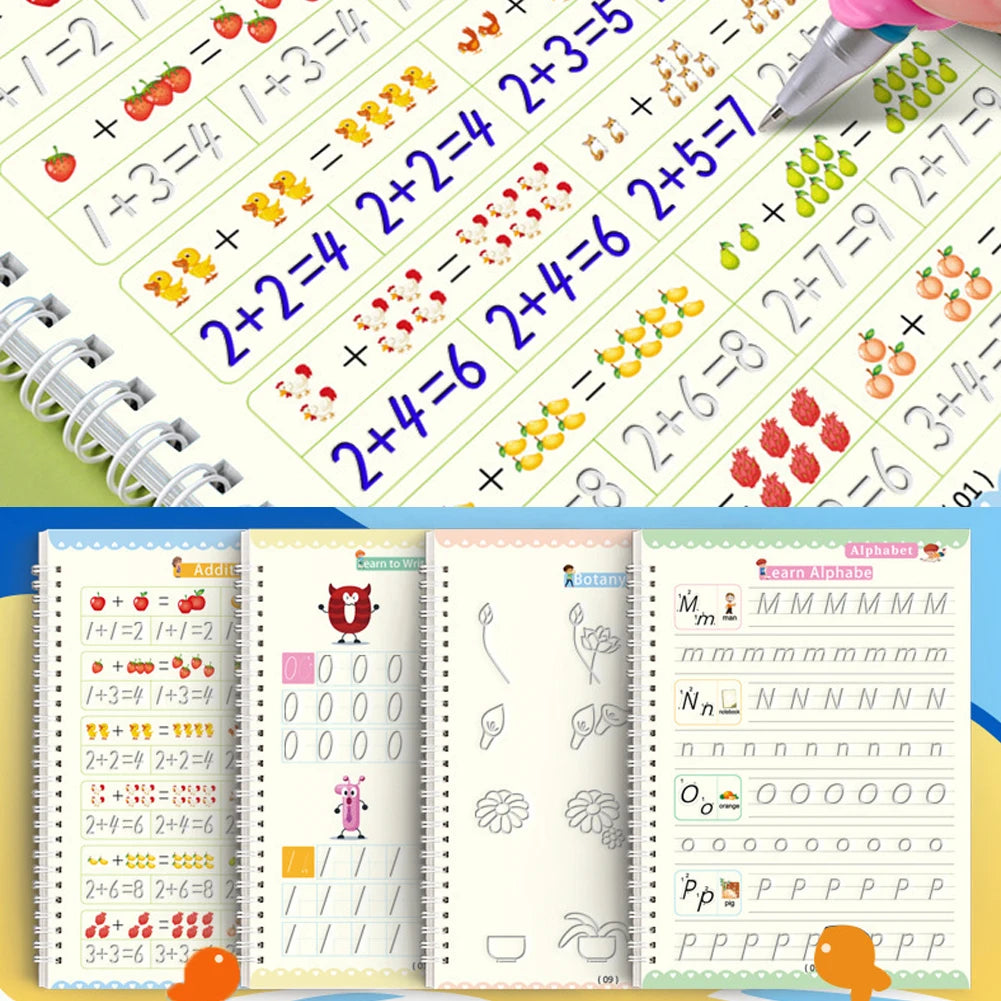 Cuaderno Mágico (Set de 4 libros + lápiz mágico)