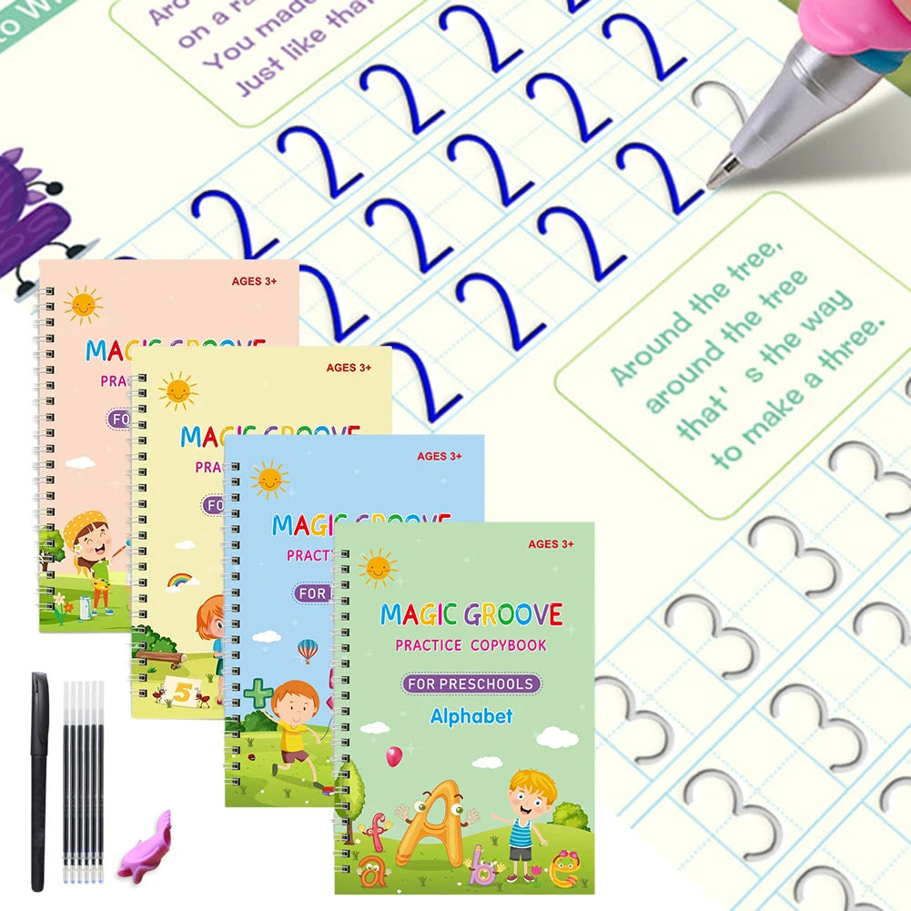 Cuaderno Mágico (Set de 4 libros + lápiz mágico)