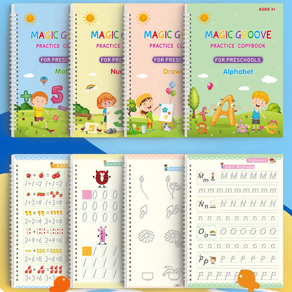 Cuaderno Mágico (Set de 4 libros + lápiz mágico)