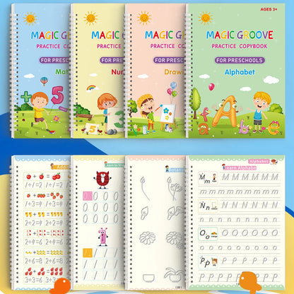 Cuaderno Mágico (Set de 4 libros + lápiz mágico)